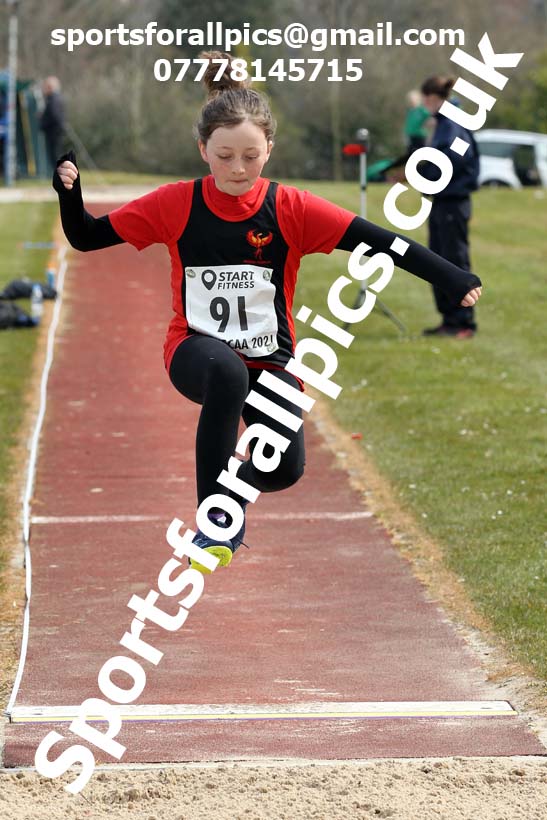 Long jump, 2021 NECAA Open Graded Meeting, Morpeth. Photo: David T. Hewitson/Sports for All Pics